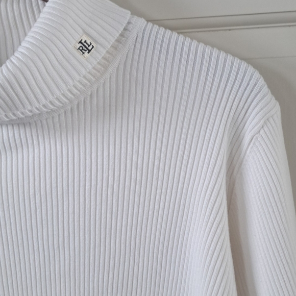 Lauren Ralph Lauren Timeless Plus Sz Ribbed Turtleneck 100% Cotton Comfy Sweater - Picture 3 of 10